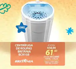 Lojas Cem Centrifuga de roupas britânia bcr15b oferta