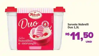 Paulistão Supermercados Sorvete Nobrelli Duo oferta