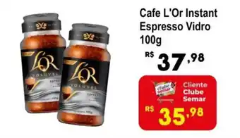 Semar Supermercado Cafe L'Or Instant Espresso Vidro oferta
