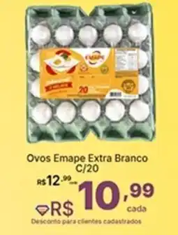 Super Lagoa Ovos Emape Extra Branco oferta