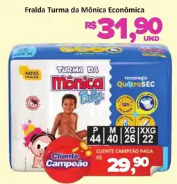 Paulistão Supermercados Fralda Turma da Mônica Econômica oferta