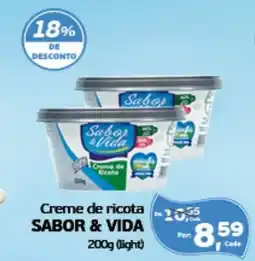 Cometa Supermercados Creme de ricota SABOR & VIDA (light) oferta