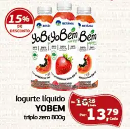 Cometa Supermercados logurte líquido YOBEM triplo zero oferta