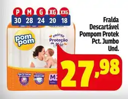 Vovó Zuzu Fralda Descartável Pompom Protek Pct. Jumbo Und. oferta