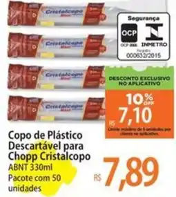 Atacadão Copo de Plástico Descartável para Chopp Cristalcopo oferta