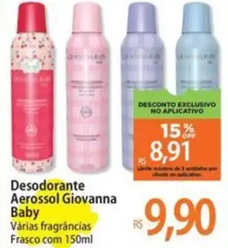 Atacadão Desodorante Aerossol Giovanna Baby oferta