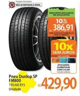 Atacadão Pneu Dunlop SP FM800 oferta