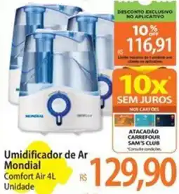Atacadão Umidificador de Ar Mondial oferta