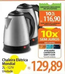 Atacadão Chaleira Elétrica Mondial oferta