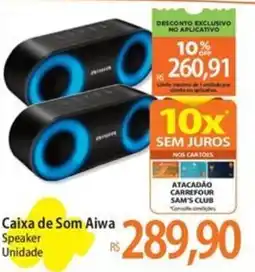 Atacadão Caixa de Som Aiwa oferta