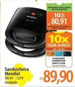 Atacadão Sanduicheira Mondial oferta