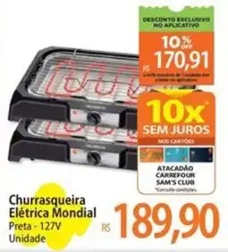 Atacadão Churrasqueira Elétrica Mondial oferta
