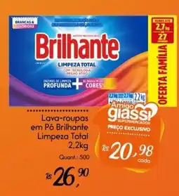 Giassi Supermercados Lava-roupas em Pó Brilhante Limpeza Total oferta