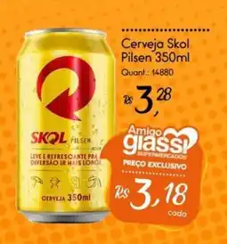Giassi Supermercados Cerveja Skol Pilsen oferta