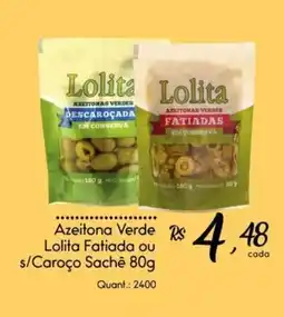 Giassi Supermercados Azeitona Verde Lolita Fatiada ou s/Caroço Sachê oferta
