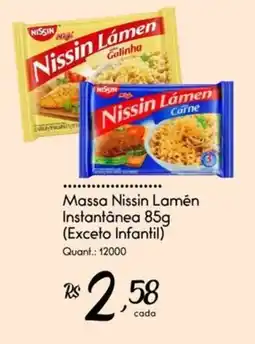 Giassi Supermercados Massa Nissin Lamén Instantânea oferta