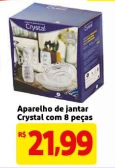 Mercado Extra Aparelho de jantar Crystal com 8 pecas oferta