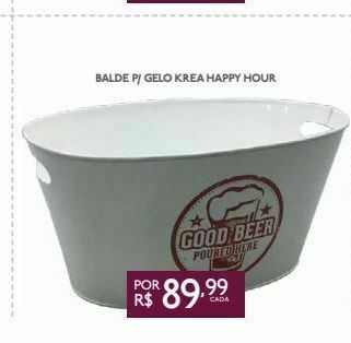 Balde p/ gelo krea happy hour