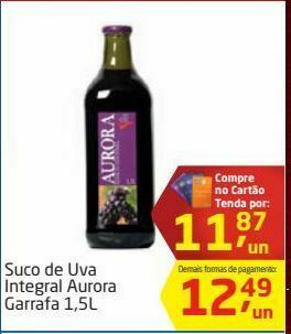 Tenda Atacado Suco de uva integral aurora 1.5l oferta
