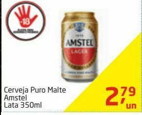 Tenda Atacado Cerveja puro malte amstel 350ml oferta