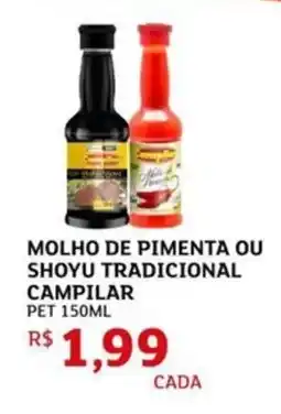 Assaí Atacadista Molho de pimenta ou shoyu tradicional campilar oferta