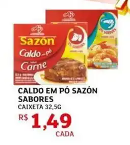 Assaí Atacadista Caldo em pó sazón sabores c oferta