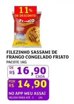 Assaí Atacadista Filezinho sassami de frango congelado friato oferta