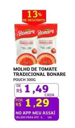 Assaí Atacadista Molho de tomate tradicional bonare oferta