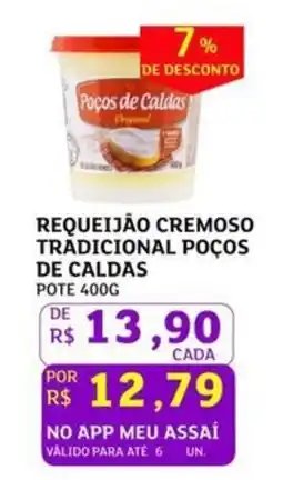 Assaí Atacadista Requeijão cremoso tradicional poços de caldas pote oferta