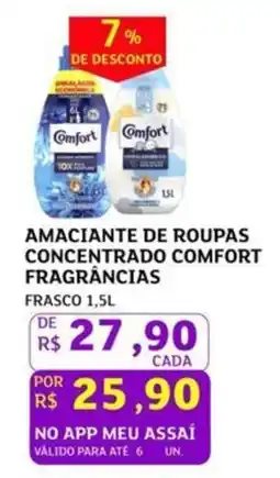 Assaí Atacadista Amaciante de roupas concentrado comfort fragrâncias oferta
