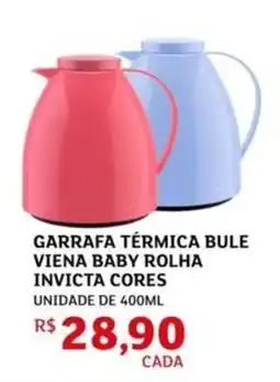 Assaí Atacadista Garrafa térmica bule viena baby rolha invicta cores unidade oferta