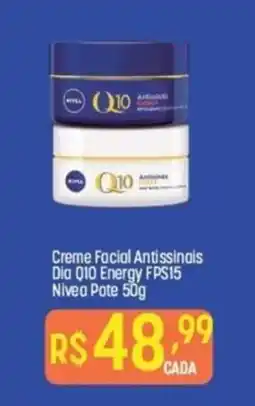 Muffato Creme Facial Antissinais Dia Q10 Energy FPS15 Nivea Pote oferta
