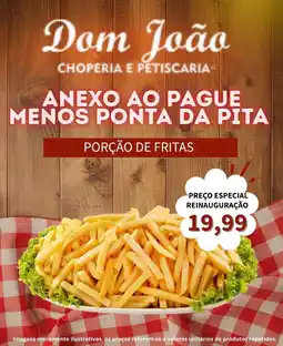 Supermercados Pague Menos Porção de fritas oferta
