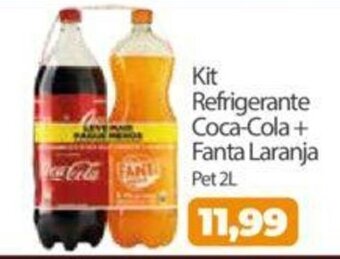 Kit Refrigerante Coca-Cola + Fanta Laranja 2L