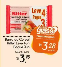 Giassi Supermercados Barra de Cereal Ritter oferta