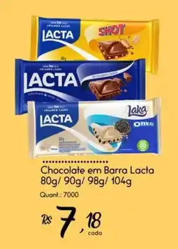 Giassi Supermercados Chocolate em Barra Lacta oferta