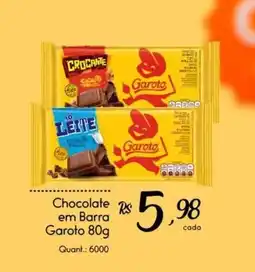 Giassi Supermercados Chocolate em Barra Garoto oferta