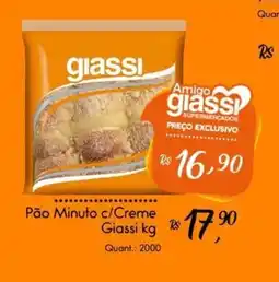 Giassi Supermercados Pão Minuto c/Creme Giassi oferta