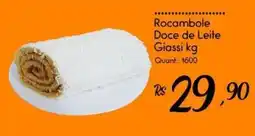 Giassi Supermercados Rocambole Doce de Leite Giassi oferta