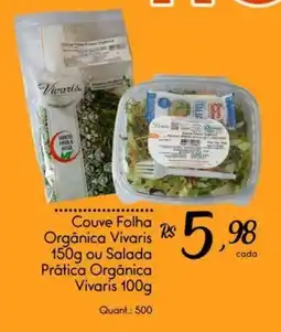 Giassi Supermercados Couve Folha Orgânica Vivaris ou Salada Prática Orgânica Vivaris oferta