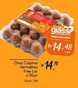 Giassi Supermercados Ovos Caipiras Vermelhos Free Lar oferta