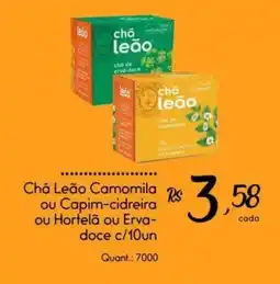 Giassi Supermercados Chá Leão Camomila ou Capim-cidreira ou Hortelã ou Erva- doce oferta