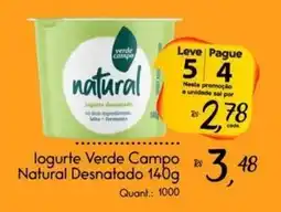 Giassi Supermercados logurte Verde Campo Natural Desnatado oferta