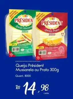 Giassi Supermercados Queijo Président Mussarela ou Prato oferta
