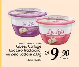 Giassi Supermercados Queijo Cottage Lac Lélo Tradicional ou Zero Lactose oferta