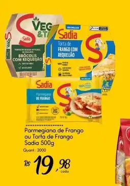 Giassi Supermercados Parmegiana de Frango ou Torta de Frango Sadia oferta