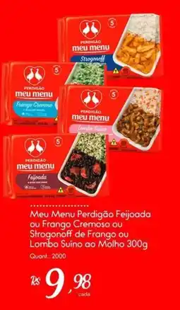 Giassi Supermercados Meu Menu Perdigão Feijoada ou Frango Cremoso ou Strogonoff de Frango ou Lombo Suíno ao Molho oferta