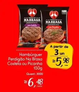 Giassi Supermercados Hambúrguer Perdigão Na Brasa Costela ou Picanha oferta