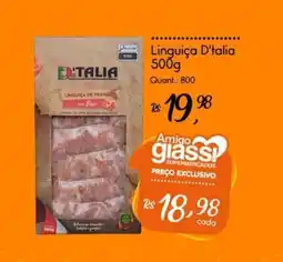 Giassi Supermercados Linguiça D'talia oferta