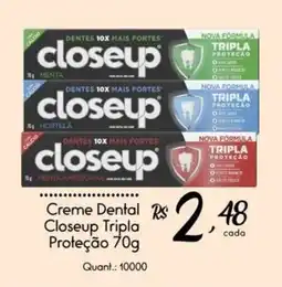 Giassi Supermercados Creme Dental Closeup Tripla Proteção oferta